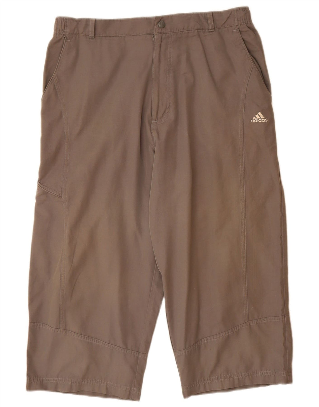 ADIDAS Herren Straight Cargo Capri-Hose, Größe L, W34, L20, Grau, Baumwolle