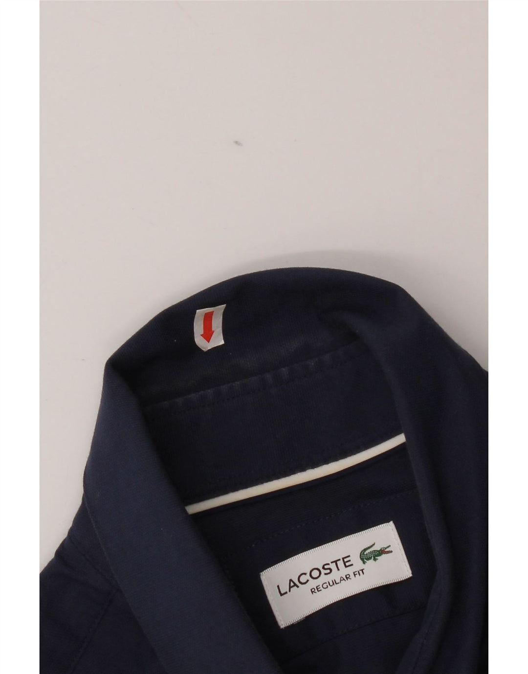 Lacoste Herren-Hemd mit normaler Passform, Größe 40, 15 1/2, mittelmarineblaue Baumwolle
