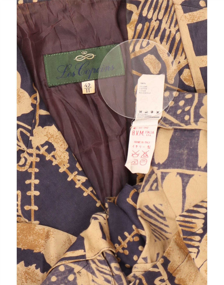 Les Copains Damen Kurzarm-Blazerjacke IT 42 Mittelmarineblau