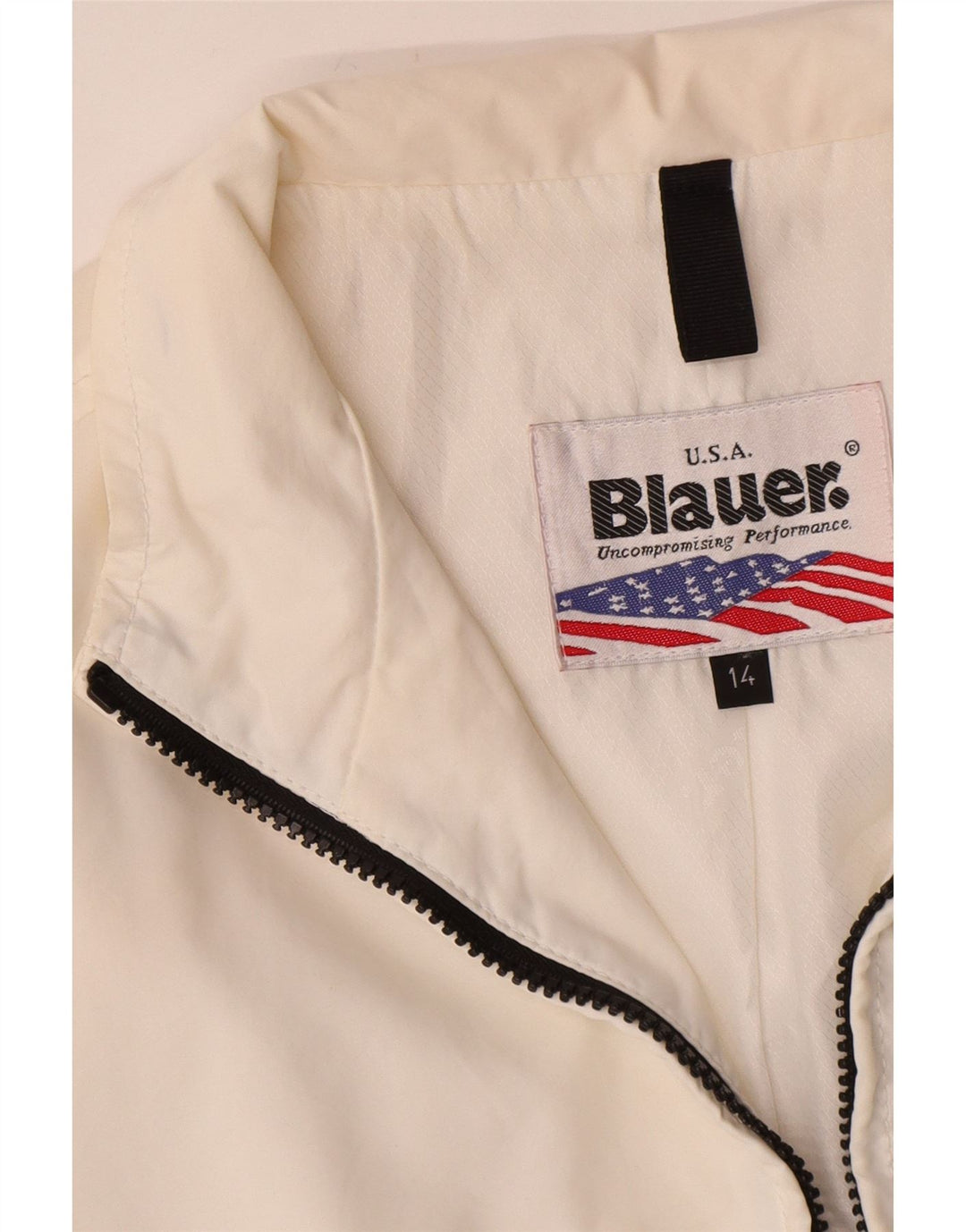 Blauer Bomberjacke für Jungen, 13–14 Jahre, weißes Polyamid