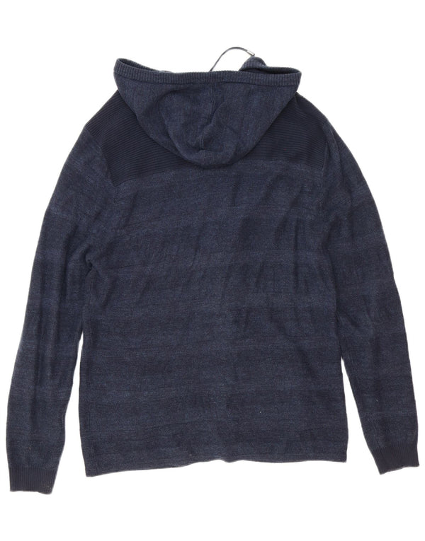 Guess Damen-Cardigan mit Kapuze, UK 16, Größe L, Marineblau, Baumwolle