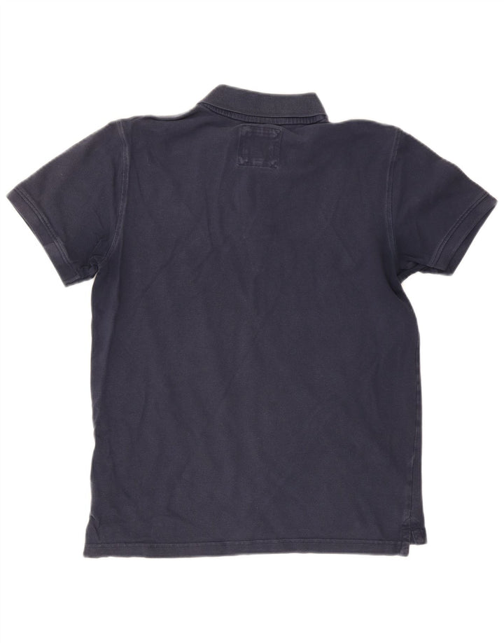 Crew Clothing Herren-Poloshirt aus mittelblauer Baumwolle