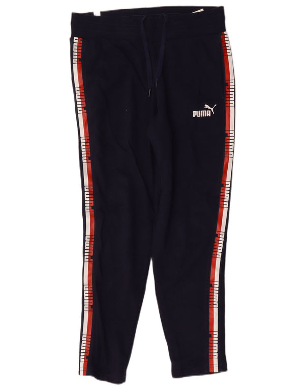 Puma Damen-Trainingshose, UK 10, Größe S, W27, L28, Marineblau, Farbblock