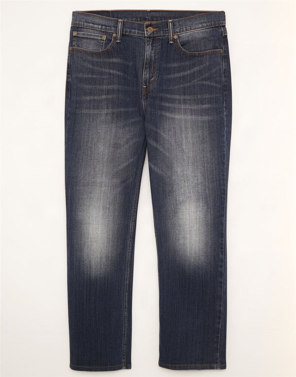 Levi's Herren 514 Straight Jeans W34 L30 Marineblaue Baumwolle