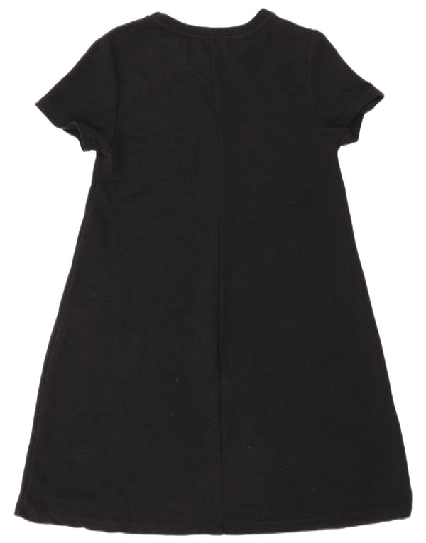 Zara Damen A-Linien-Kleid UK 14 Medium Schwarz