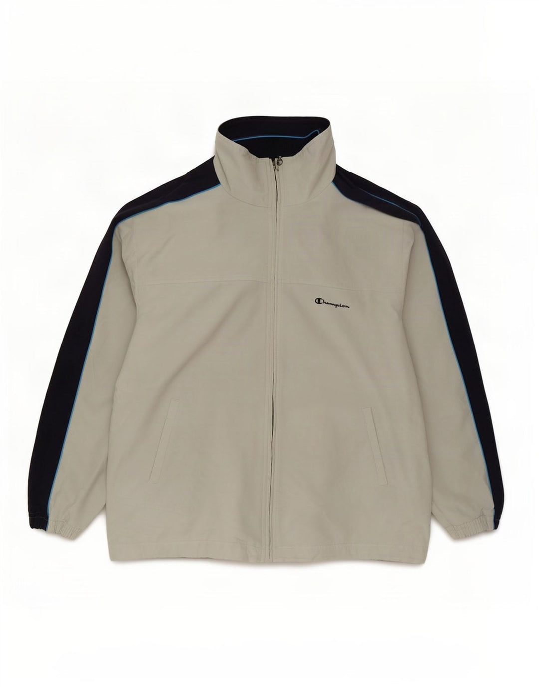 Champion Herren-Trainingsanzug-Top-Jacke, groß, Weiß, Farbblock