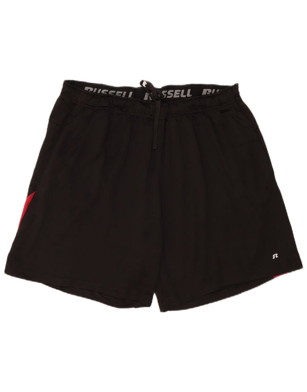 RUSSELL ATHLETIC Herren Sportshorts 2XL Schwarz Colourblock Polyester