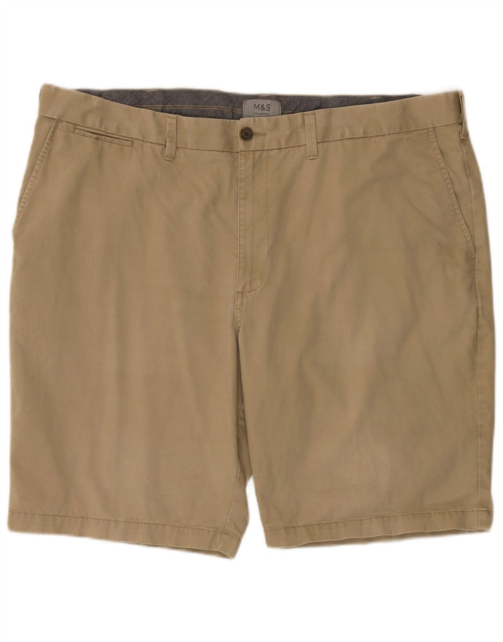 Marks & Spencer Herren Chinoshorts W44 2XL Beige Baumwolle