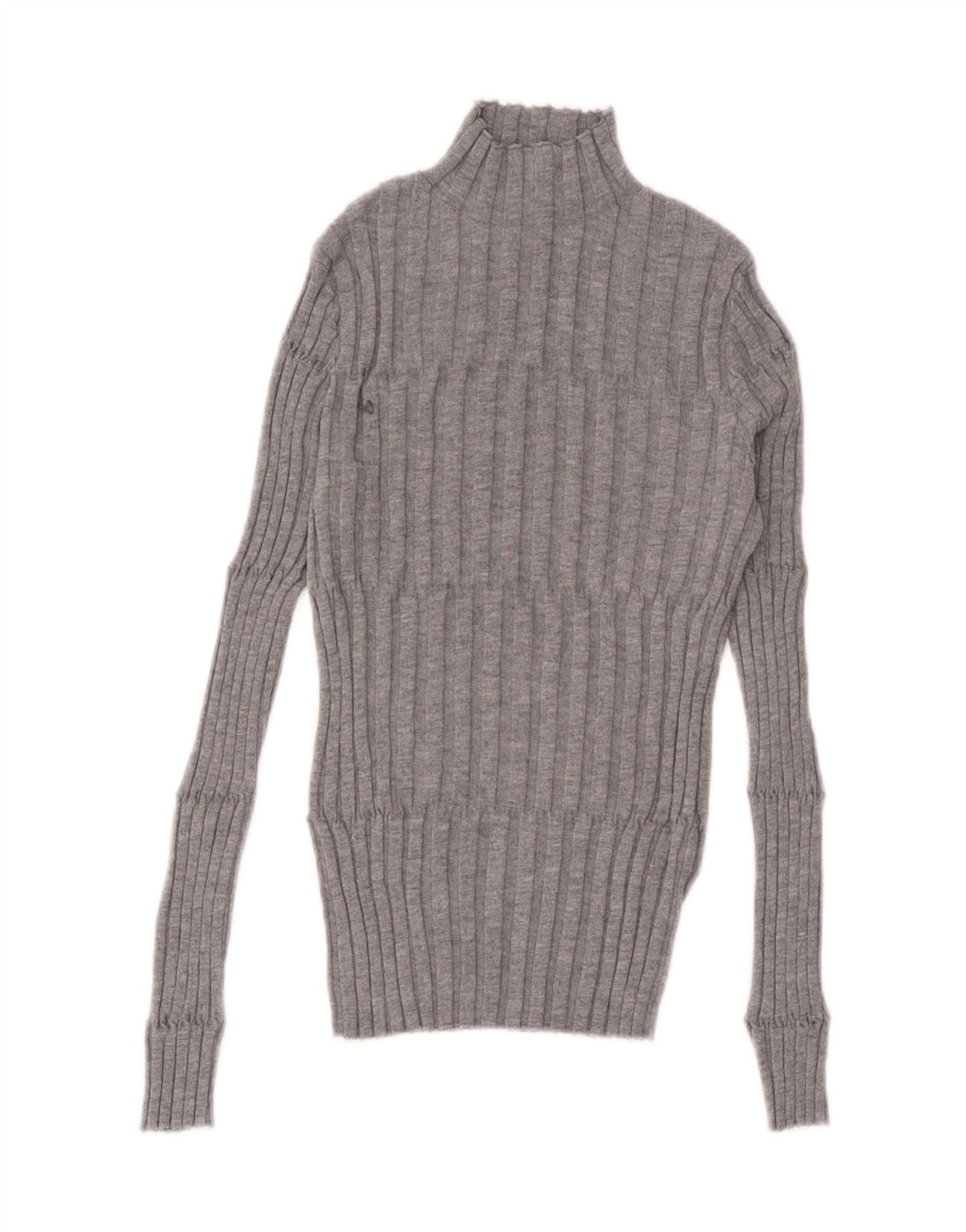 Zara Damen-Pullover mit Rollkragen, UK 12, Mittelgrau, Polyester