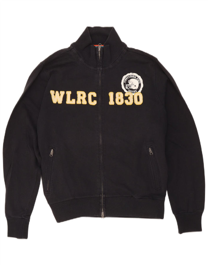Woolrich Herren-Trainingsanzug-Oberteil mit Grafik, mittelschwarze Baumwolle
