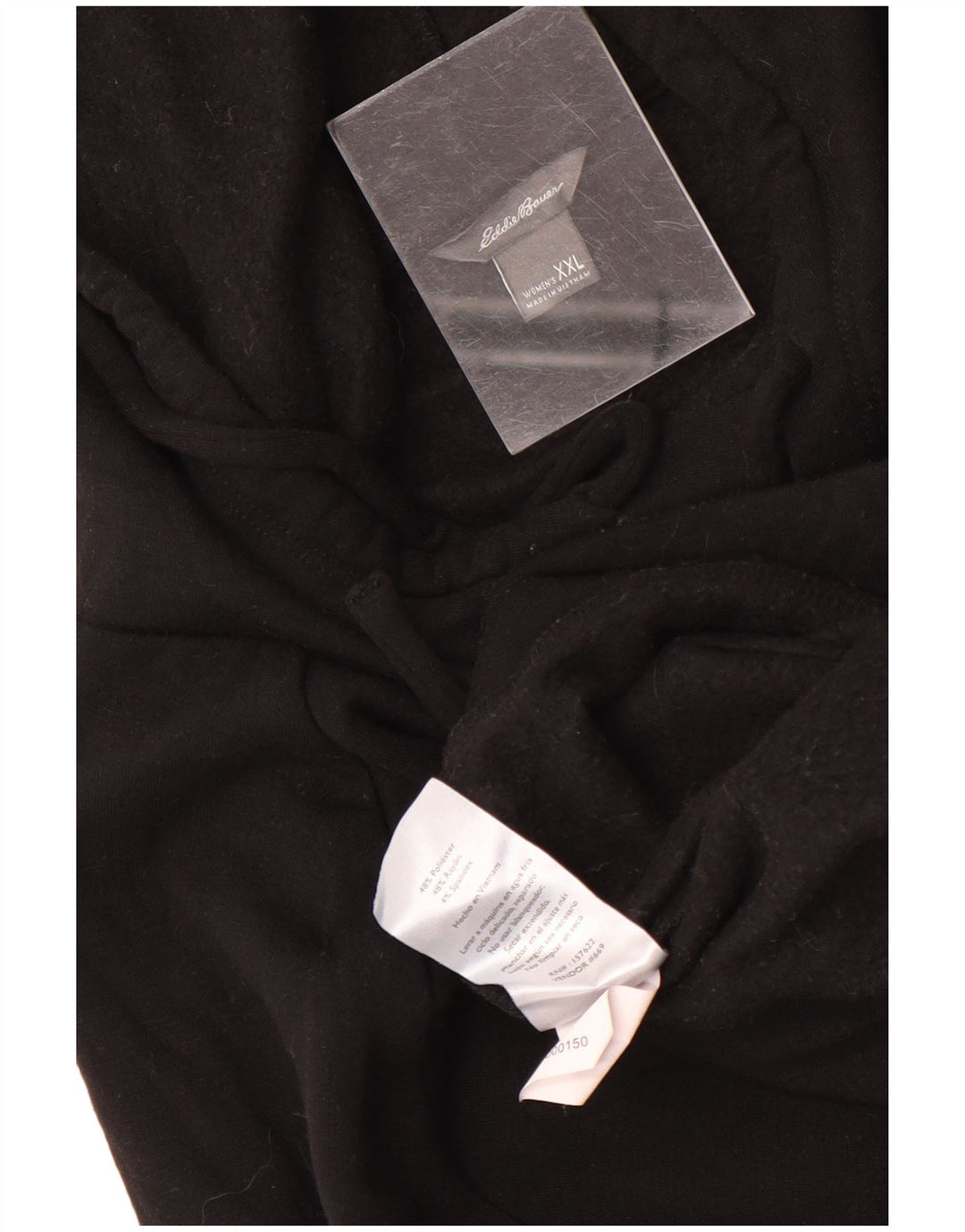 Eddie Bauer Damen Kapuzenpullover UK 20 2XL Schwarz Polyester