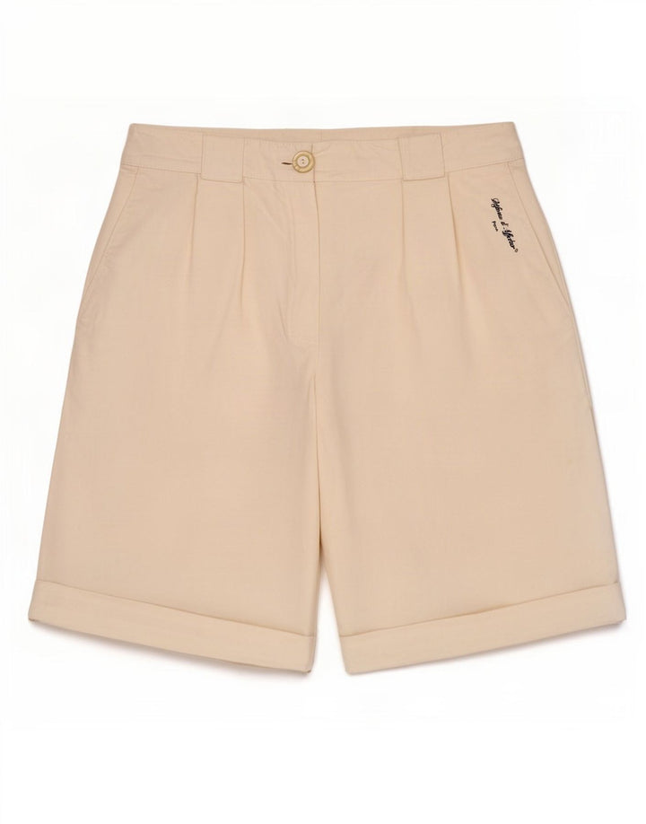 Vintage Damen Pegged Chino Shorts Medium W28 Off White