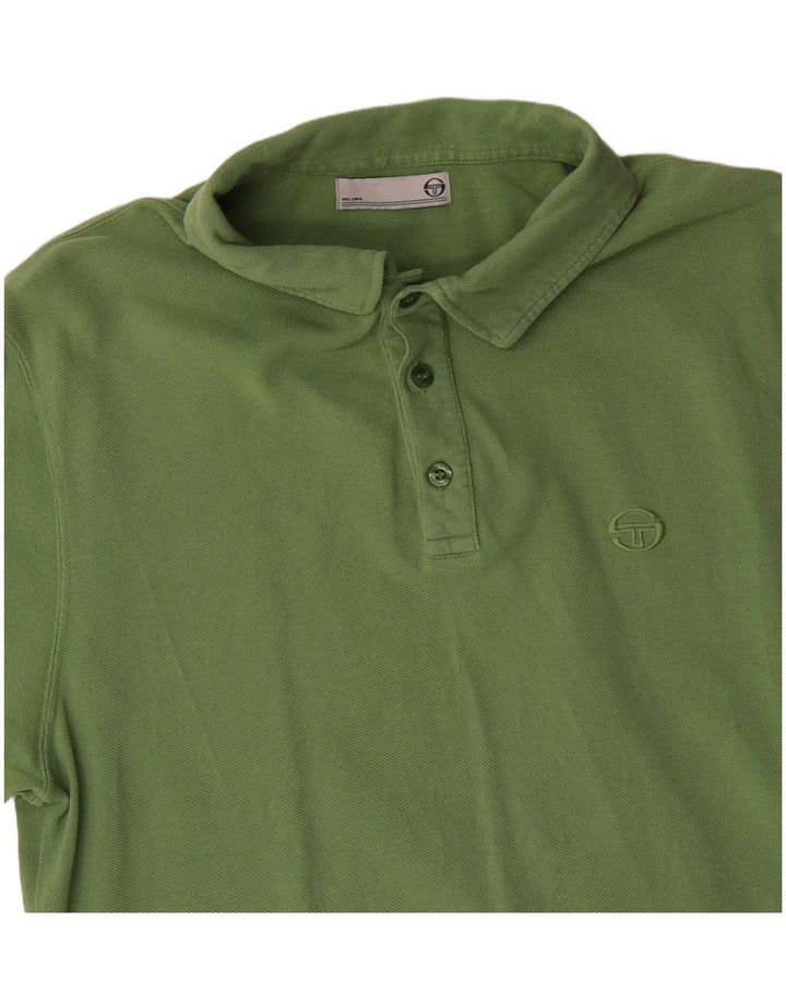 SERGIO TACCHINI Herren-Poloshirt aus mittelgrüner Baumwolle
