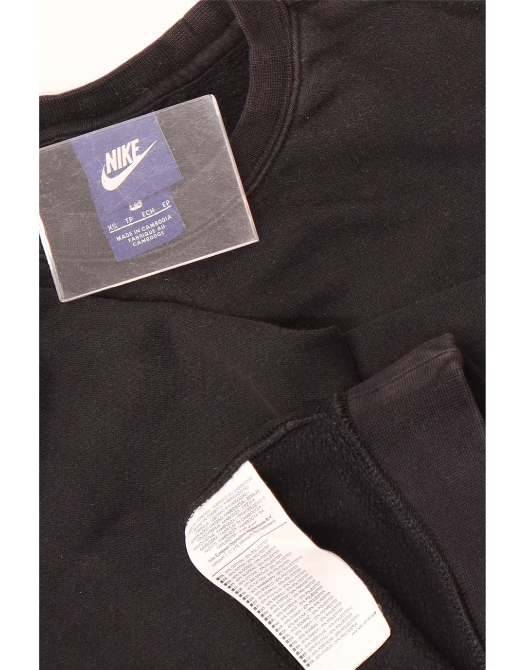 Nike Herren Sweatshirt Pullover XS Schwarz Baumwolle