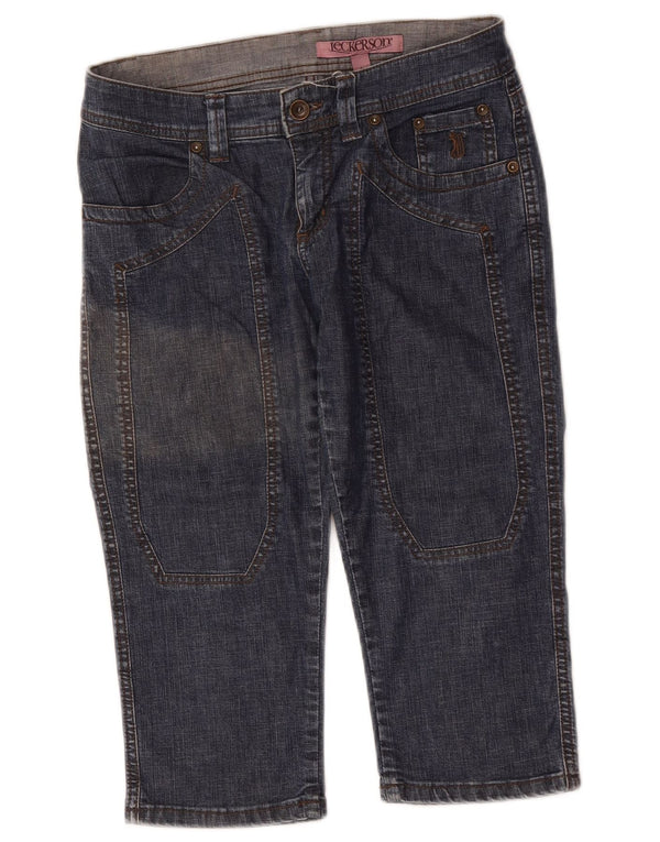 Jeckerson Damen Bermuda-Jeansshorts W27 Small Blaue Baumwolle