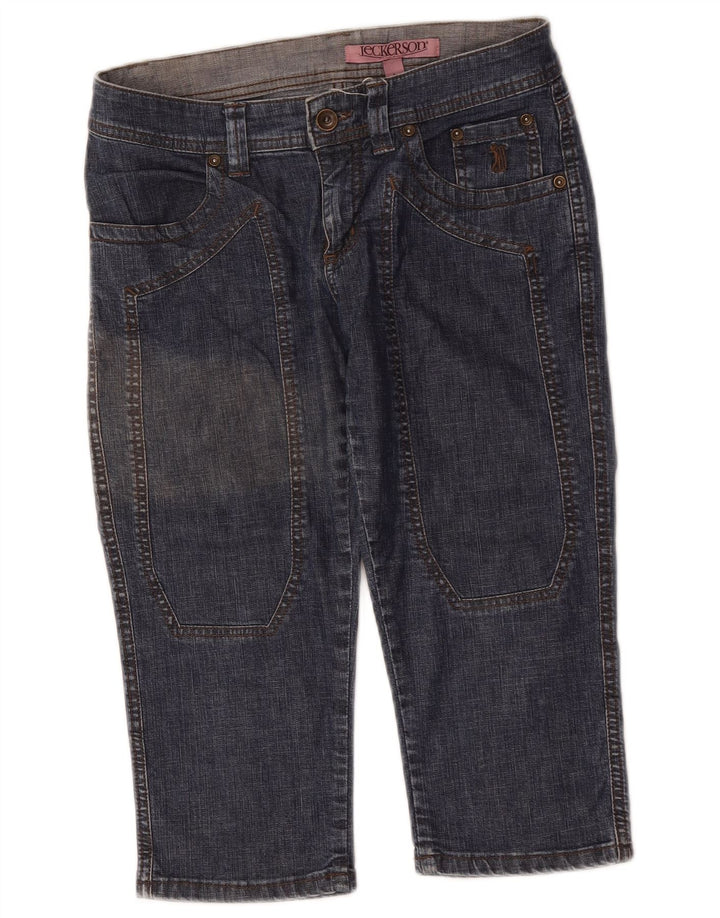 Jeckerson Damen Bermuda-Jeansshorts W27 Small Blaue Baumwolle