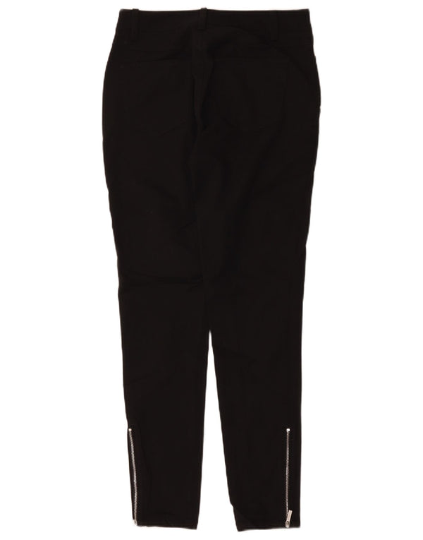 Michael Kors Damen Skinny Freizeithose US 2 XS W28 L28 Schwarze Baumwolle