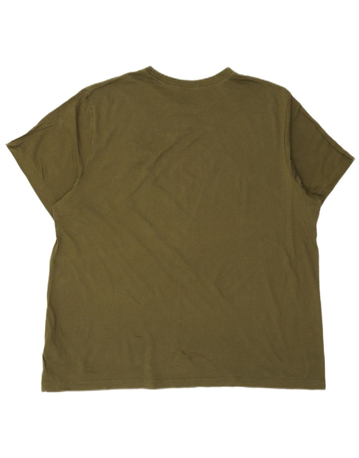 NIKE Herren T-Shirt Top 2XL Khaki Baumwolle