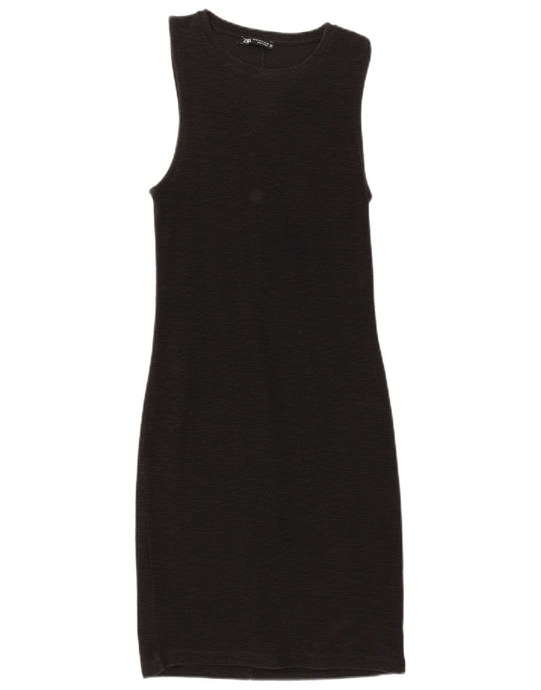 Zara Damen Ärmelloses Etuikleid UK 12 Medium Schwarz