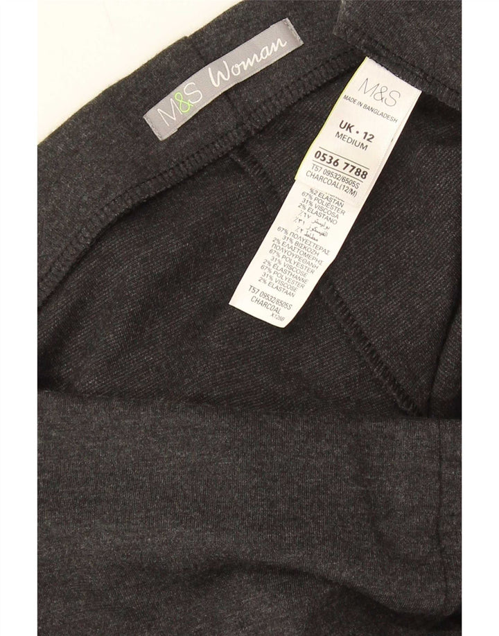 Marks & Spencer Damen Gerade Freizeithose UK 12 Medium W30 L28 Grau