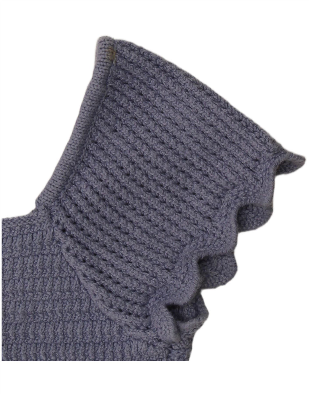 Zara Damen Strick-Crop-Top UK 8 Small Blau