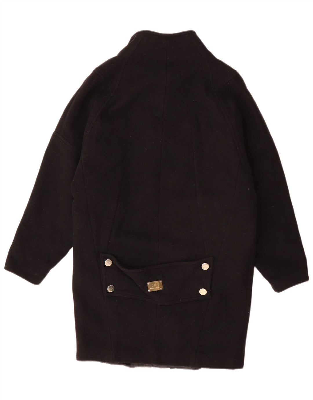 Elisabetta Franchi Damen Übergroßer Mantel IT 40 Small Schwarz