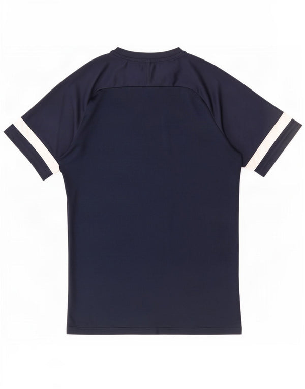 Nike Herren Dri Fit T-Shirt-Oberteil, groß, marineblaues Farbblock-Polyester