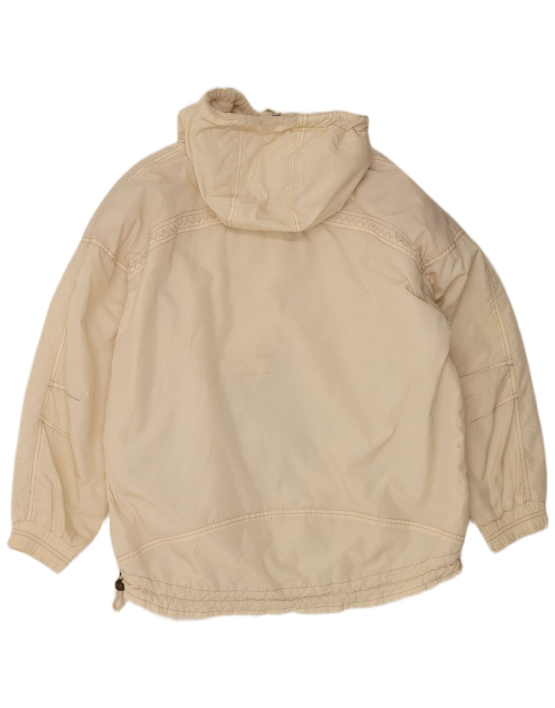 Silvy Damen-Anorakjacke mit Kapuze, EU 38, Mittel, gebrochenes Weiß, Paisleymuster
