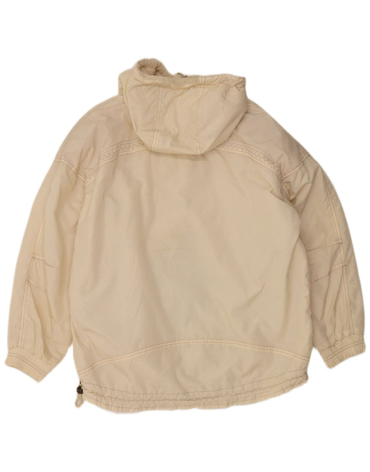 Silvy Damen-Anorakjacke mit Kapuze, EU 38, Mittel, gebrochenes Weiß, Paisleymuster
