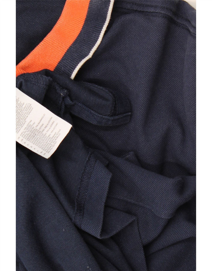 ADIDAS Herren Poloshirt 3XL Marineblau Colourblock Baumwolle