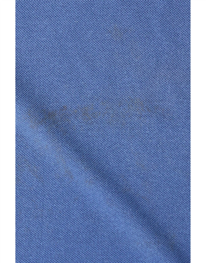 LACOSTE Herren Poloshirt Größe 7 2XL Blaue Baumwolle