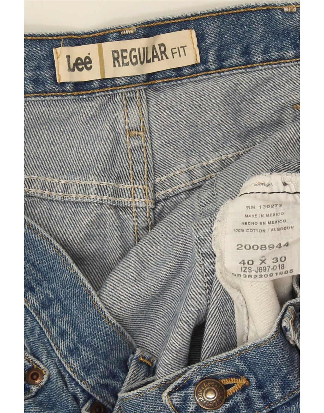 Lee Herren-Jeans mit normaler Passform, gerade Passform, W40, L30, blaue Baumwolle