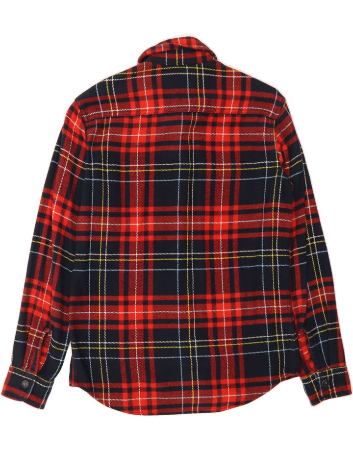 VINTAGE Mens Flannel Shirt XS Red Check Cotton Vintage Vintage and Second-Hand Vintage from Messina Hembry 
