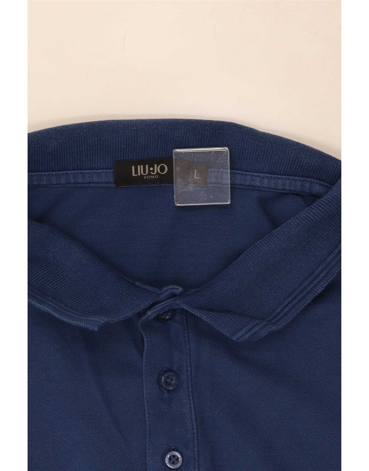 Liu Jo Herren-Poloshirt, Größe L, Blau