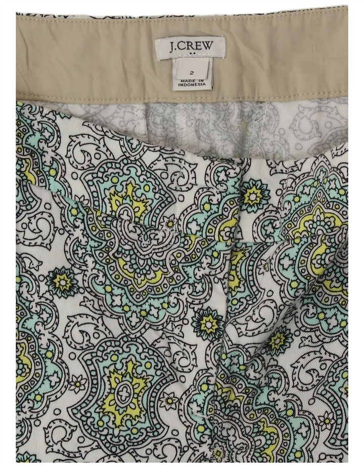 J. CREW Damen Chino-Shorts US 2 XS W28 Mehrfarbige Paisley-Baumwolle