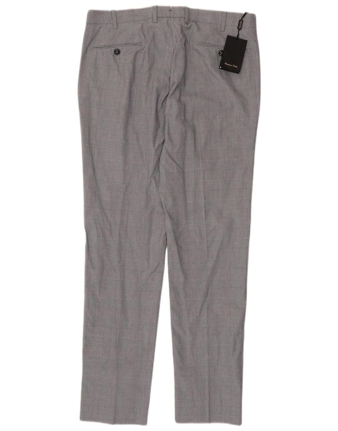 Massimo Dutti Herren Slim Anzughose EU 44 Large W34 L33 Grauer Hahnentritt
