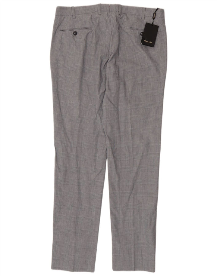 Massimo Dutti Herren Slim Anzughose EU 44 Large W34 L33 Grauer Hahnentritt