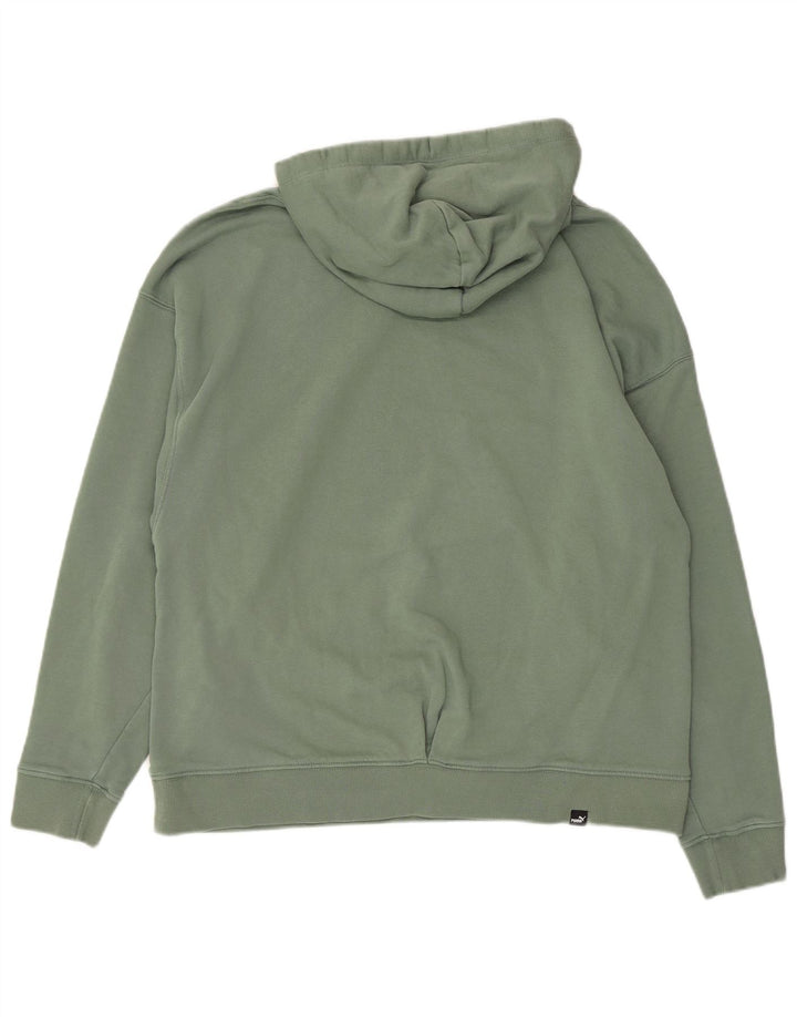 Puma Damen Kapuzenpullover UK 16 Große grüne Baumwolle