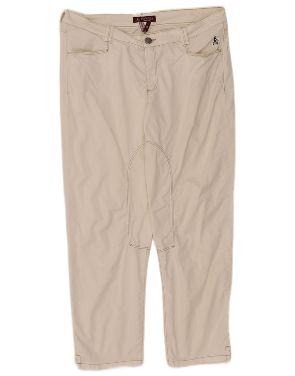 SIVIGLIA Kurze Reithose für Damen, W30, L25, weiße Baumwolle