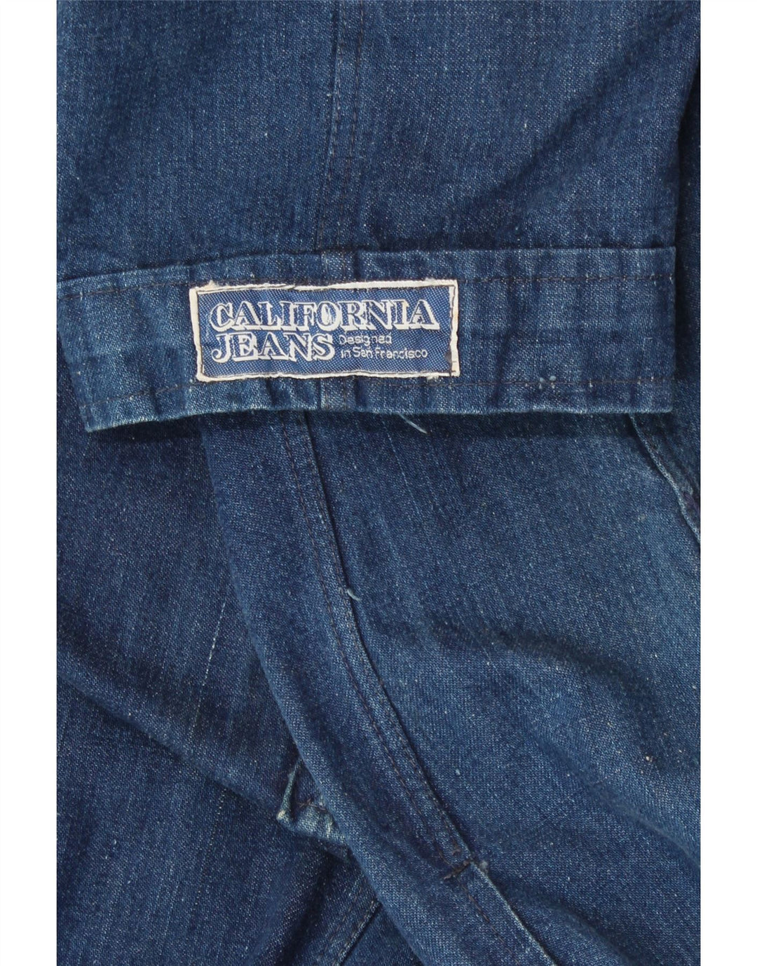 VINTAGE Damen Jeanskleid UK 12 Mittelblau