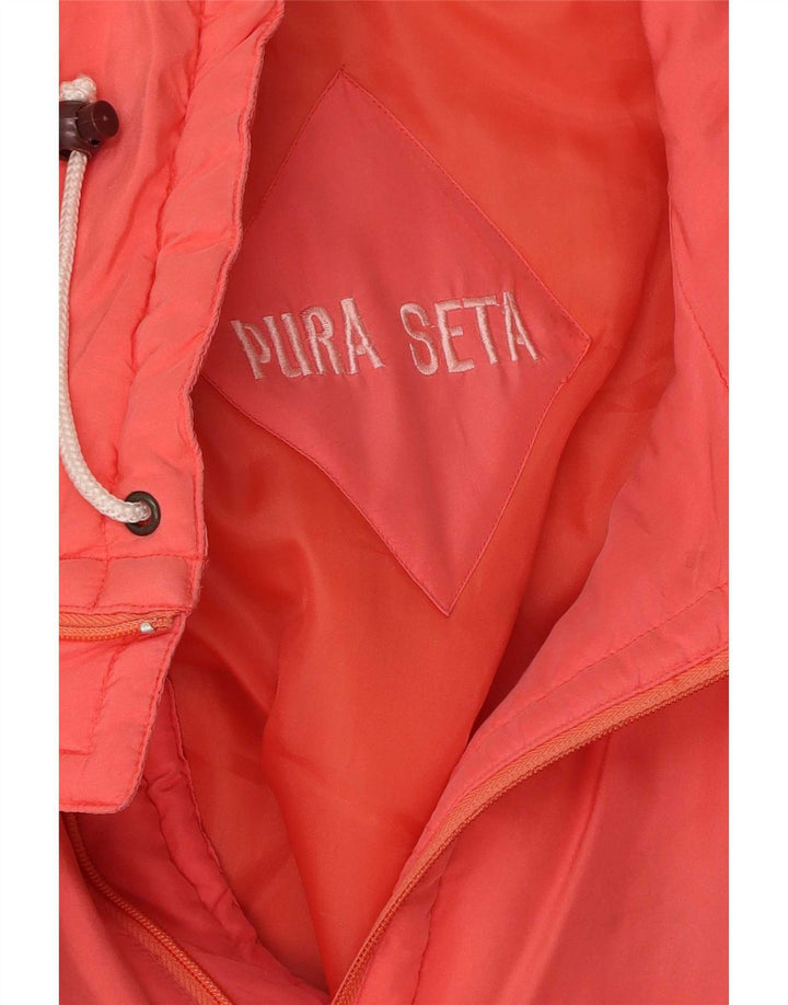Vintage Damen Windjacke UK 18 XL Rosa Seide