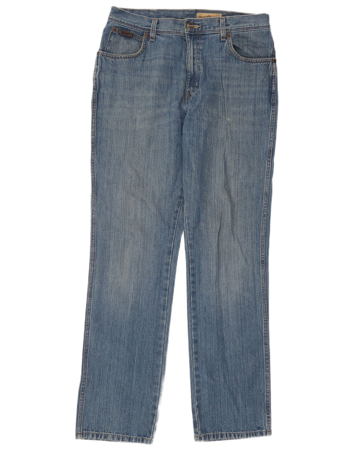 Wrangler Herren Texas Straight Jeans W34 L34 Blaue Baumwolle