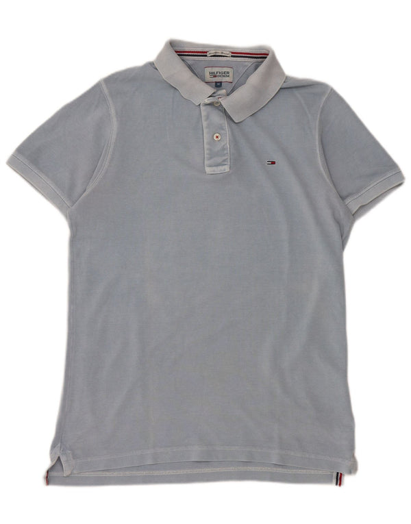 Tommy Hilfiger Herren-Poloshirt aus mittelblauer Baumwolle