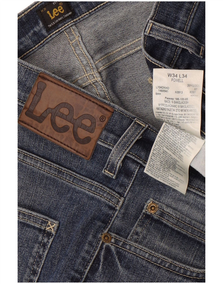 Lee Herren Powell Slim Jeans W34 L34 Blaue Baumwolle