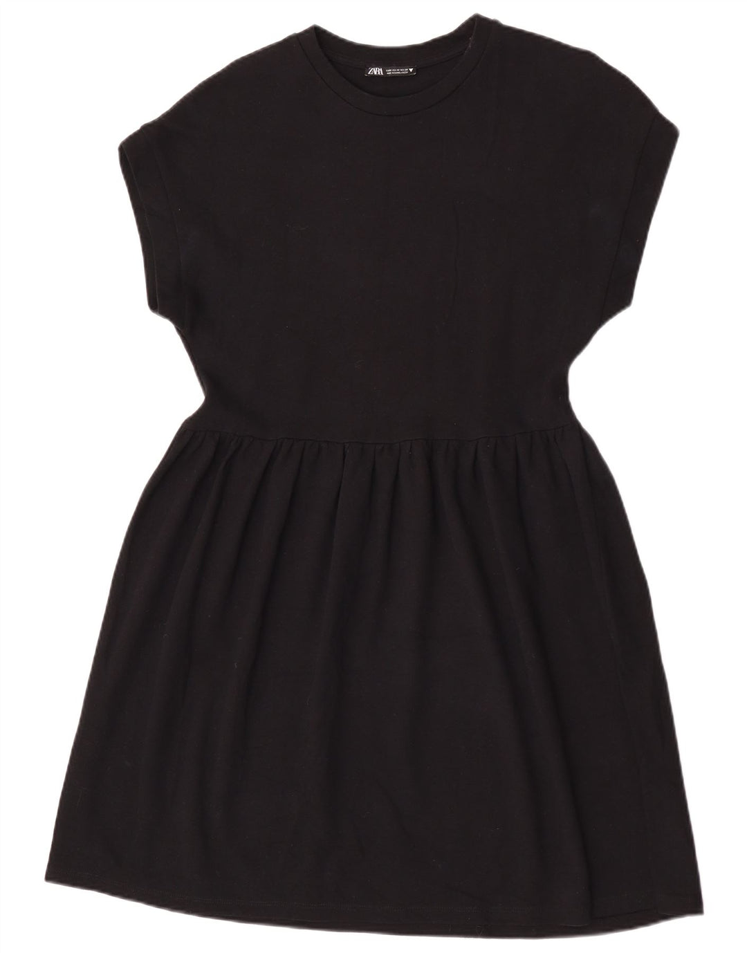 Zara Damen A-Linien-Kleid UK 12 Medium Schwarz