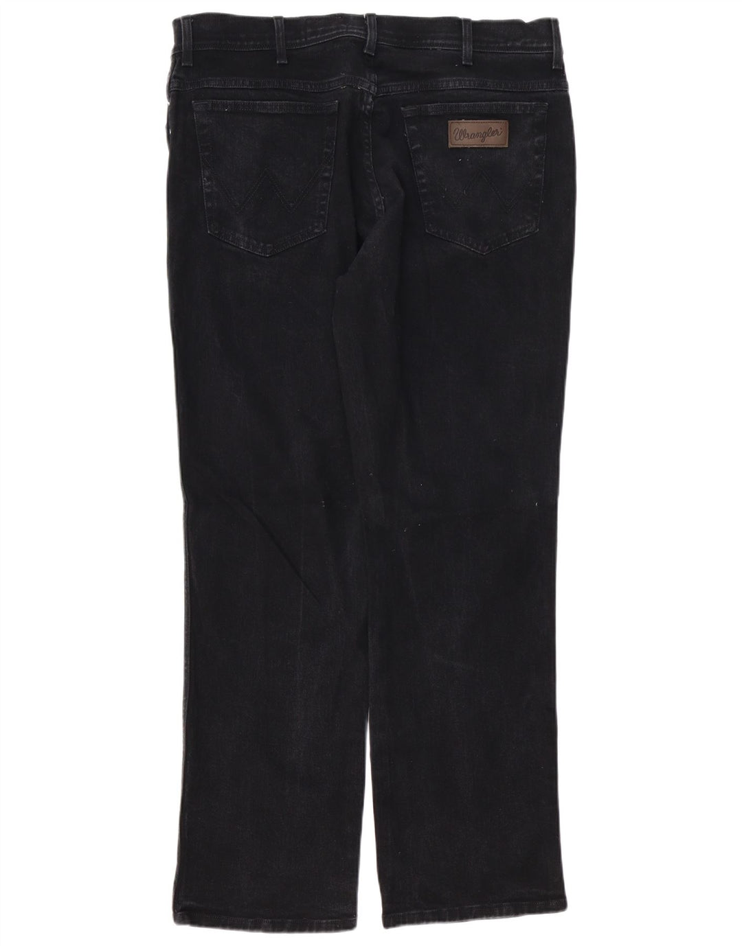 WRANGLER Herren Texas Straight Jeans W38 L32 Schwarze Baumwolle