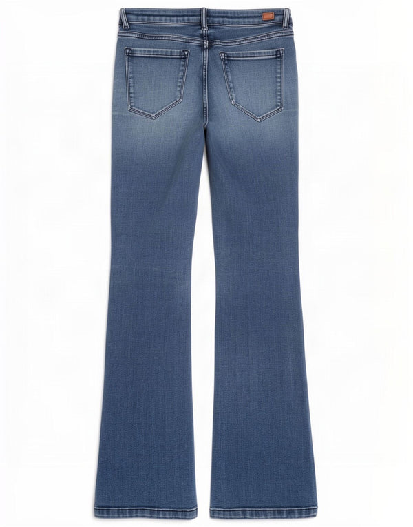 Hobbs Damen Bootcut Jeans UK 10 Small W28 L32 Blaue Baumwolle