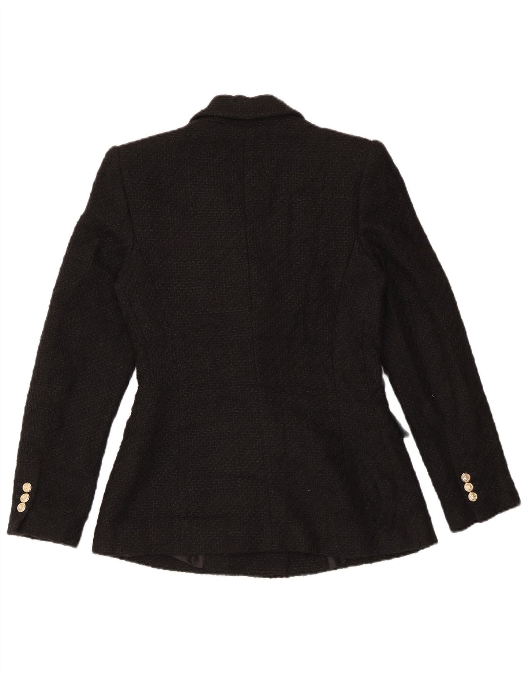 Zweireihiger Blazer für Damen von Zara, Gr. 10, Größe S, Schwarz, Acryl