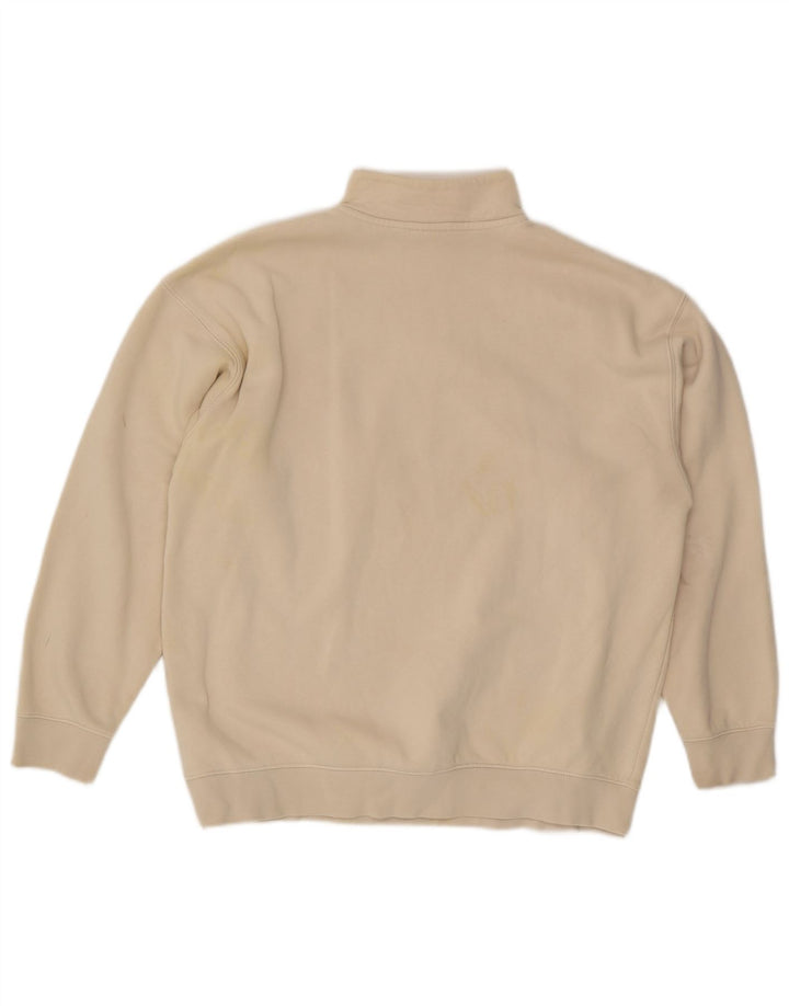 Adidas Damen Übergroßer Grafik-Sweatshirt-Pullover UK 12 Mittelbeige