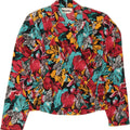 VINTAGE Womens Crop Blouse Top UK 14 Medium Multicoloured Floral Vintage Vintage and Second-Hand Vintage from Messina Hembry 